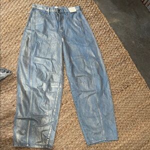 Silver Metallic Jeans universal threads
